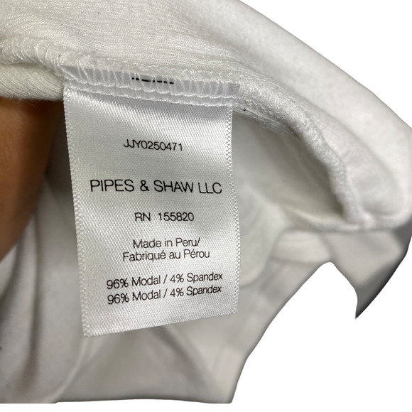 VERONICA BEARD Theresa Ruched Turtleneck‎ Top White Modal Synched Long Sleeve M - Picture 6 of 7